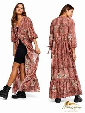 Free People Intimately "Grasslands" Kimono/Duster/Robe